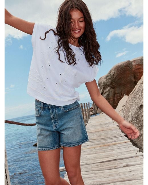 Next Blue Denim Shorts
