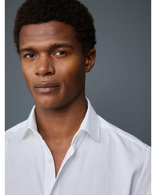 Next Gray Regular Fit Long Sleeve Soft Touch Smart Shirt for men