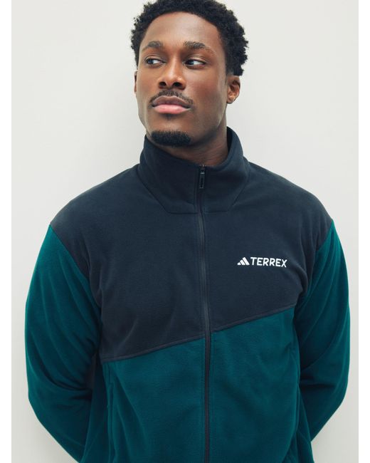 Adidas Originals Blue Adidas Terrex Multi Full-Zip Fleece Jacket for men