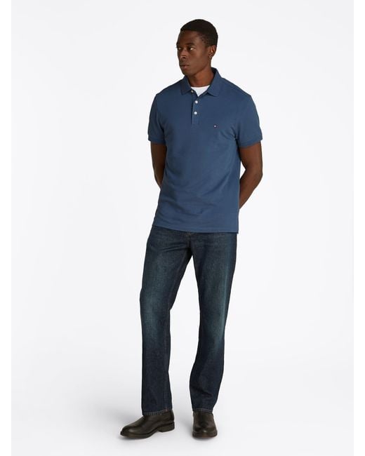 Tommy Hilfiger Blue 1985 Slim Stretch Cotton Polo Shirt for men