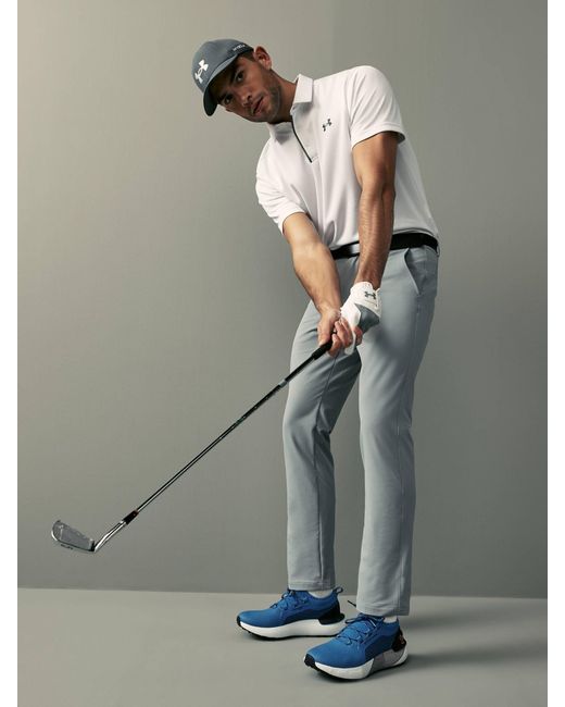 Under Armour Gray Golf Tech Polo Shirt for men