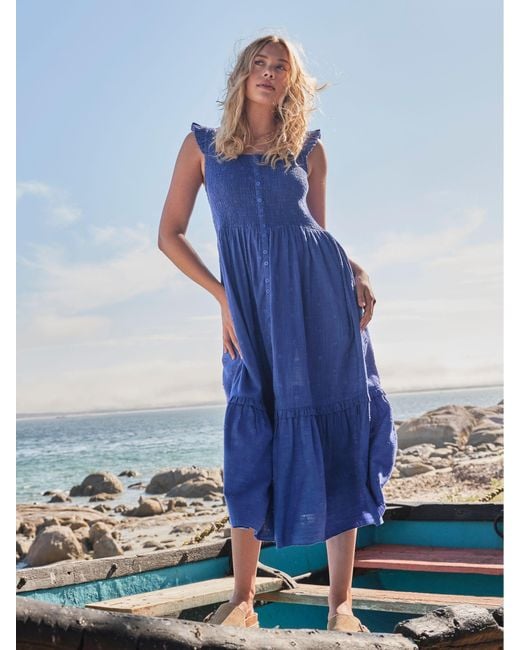FatFace Blue Fatface Eva Regular Midi Dress