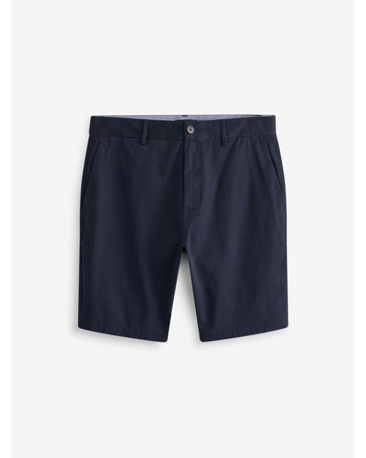 Next Blue Straight Fit Stretch Chinos Shorts for men