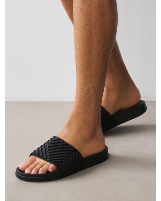 Next Black Moulded Sliders for men