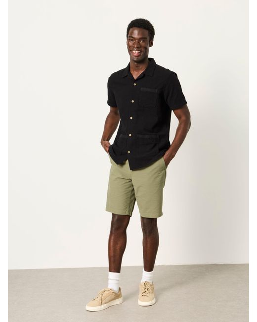 FatFace Green Fatface Short Sleeve 3 Pocket Textured Fabric Shirt for men