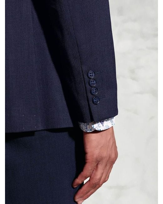 Brook Taverner Blue Washable Suit Jacket for men
