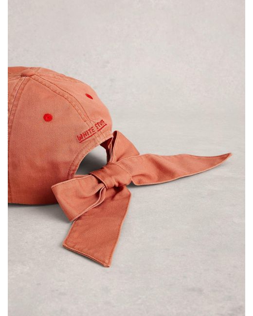White Stuff Pink Bow Back Baseball Cap