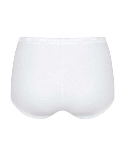 Sloggi White High Waist Basic+ Maxi Knickers 3 Pack