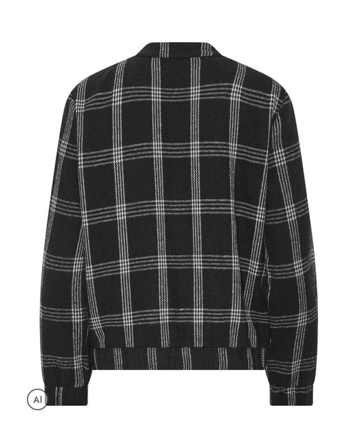 M Com Black Checked Zip Jacket