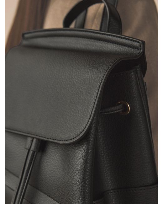 Next Black Front Pocket Rucksack
