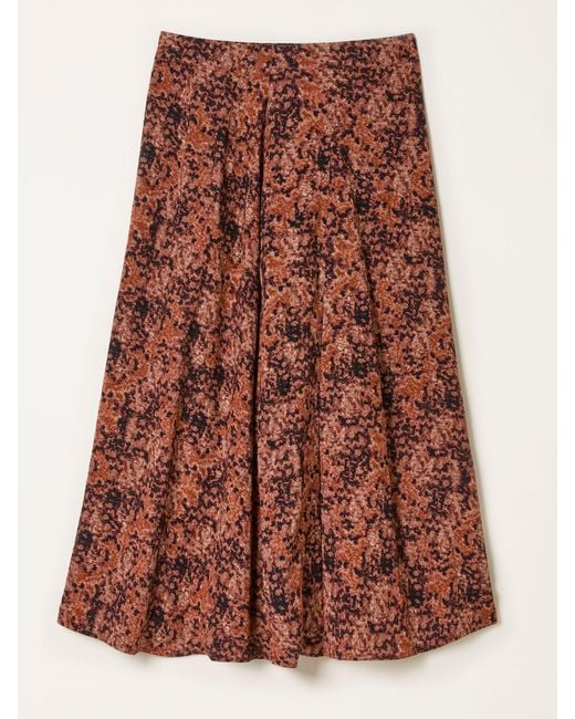 FatFace Brown Fatface Skye Midi Skirt