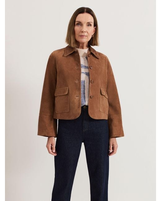 Phase Eight Brown Phase Eight Indira Suede Jacket