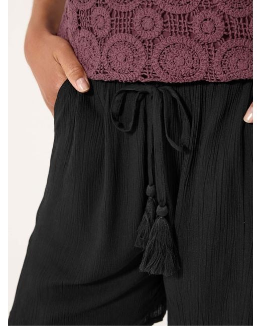 M Com Purple Crinkle Shorts