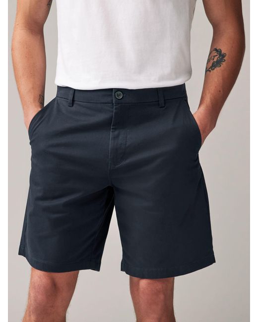 Next Gray Loose Fit Stretch Chino Shorts 2 Pack for men