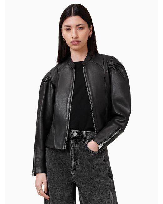 AllSaints Black Allsaints Rayna Biker Jacket