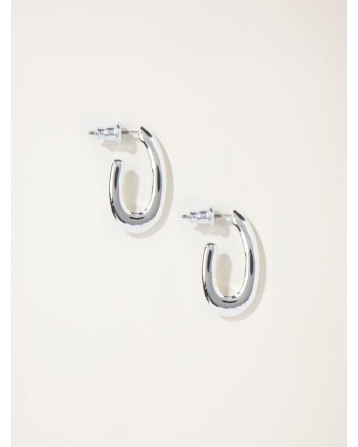 FatFace Natural Fatface Twist Oval Hoop Earrings