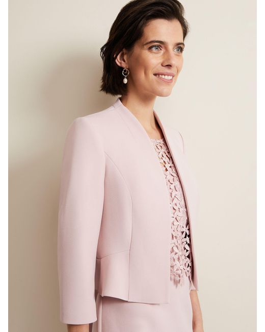 Phase Eight Pink Daisy Peplum Jacket