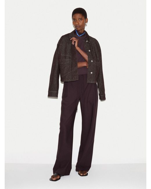 Jigsaw White Tailored Drawstring Trousers