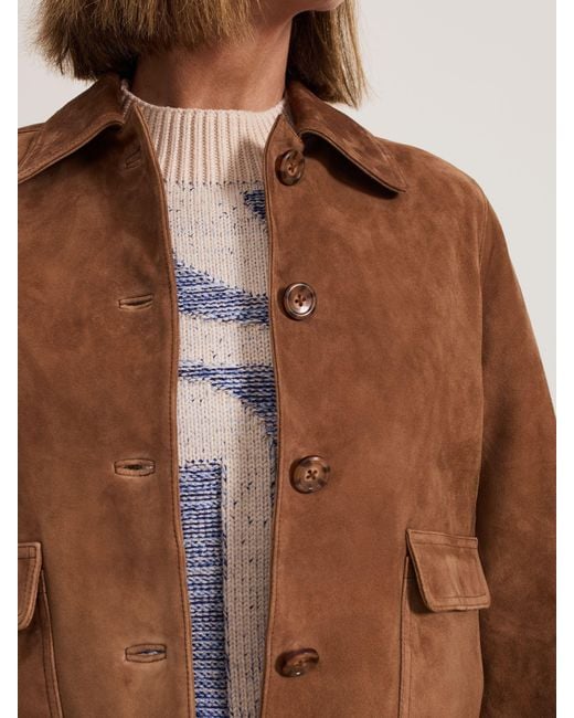 Phase Eight Brown Phase Eight Indira Suede Jacket