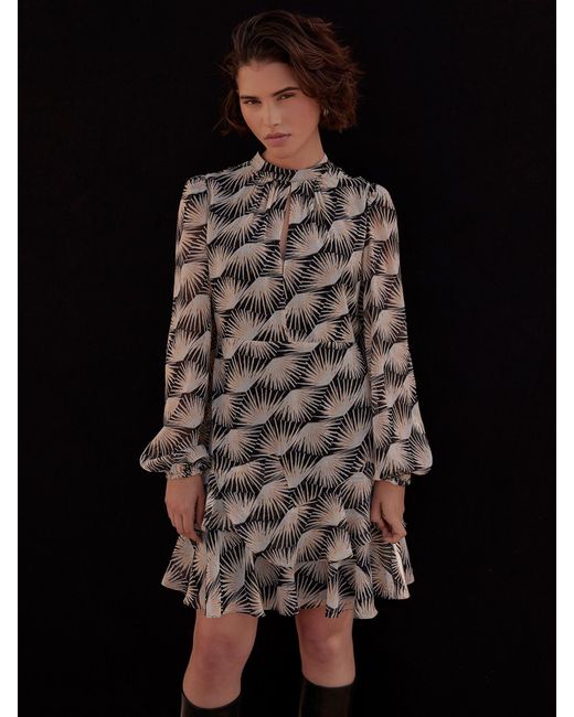 Mint Velvet White Geo Print Mini Dress