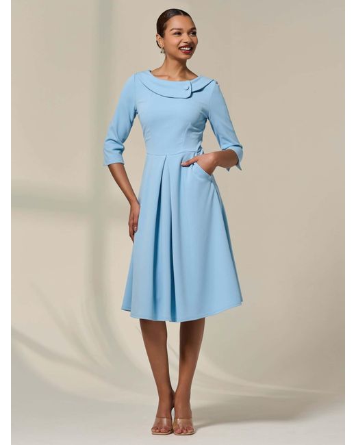 spring midi dresses with sleeves in Bloom” Floral Flutter Sleeve Dress – Staton House Book Club Dress to Date Night Size (UK):XL trending shoes