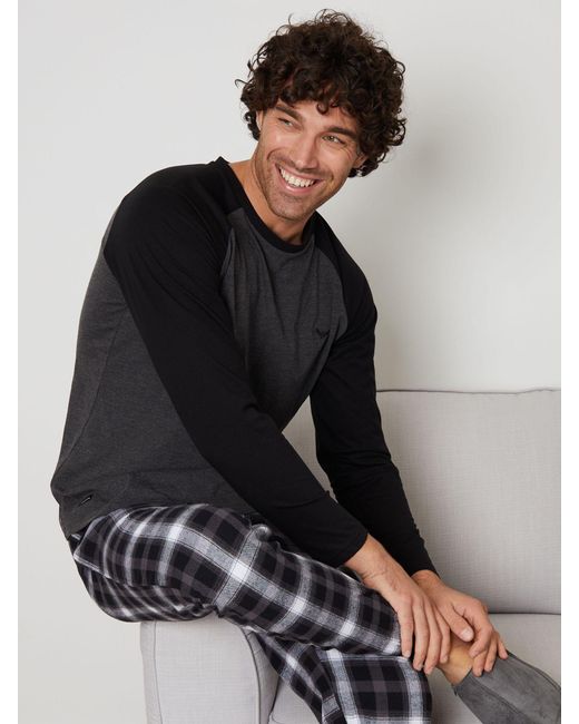 Threadbare Gray Cotton Pyjamas Set for men