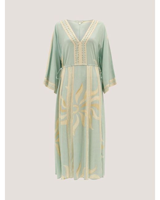 Monsoon Women's Green Tashie Sun Print Midi Beach Dress