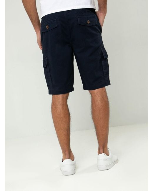 Threadbare Blue Cargo Shorts for men