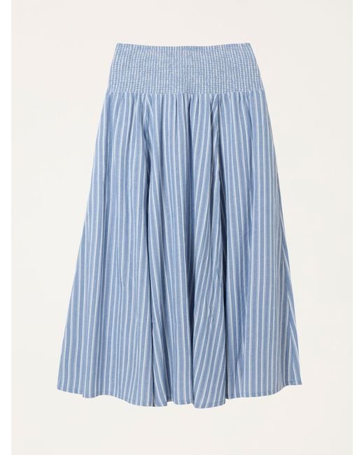 FatFace Blue Fatface Hetty Stripe Midi Skirt