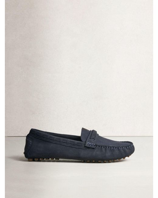 Next Blue N. Premium Whipstitch Driver Moccasins Shoes