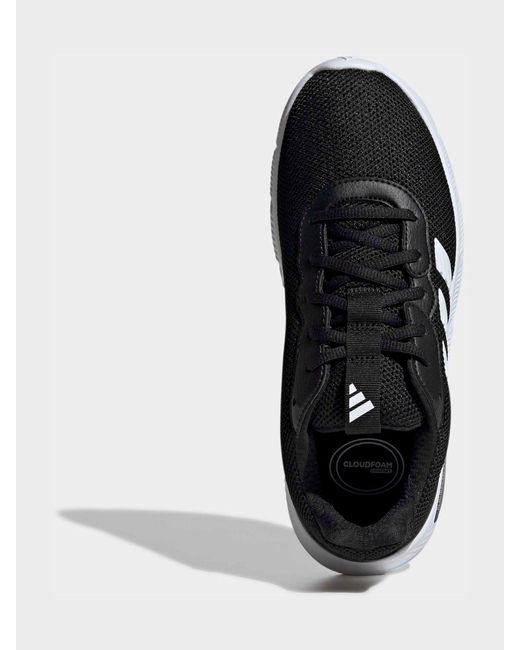 Adidas White Cloudfoam Flex Laceless Wide Fit Trainers