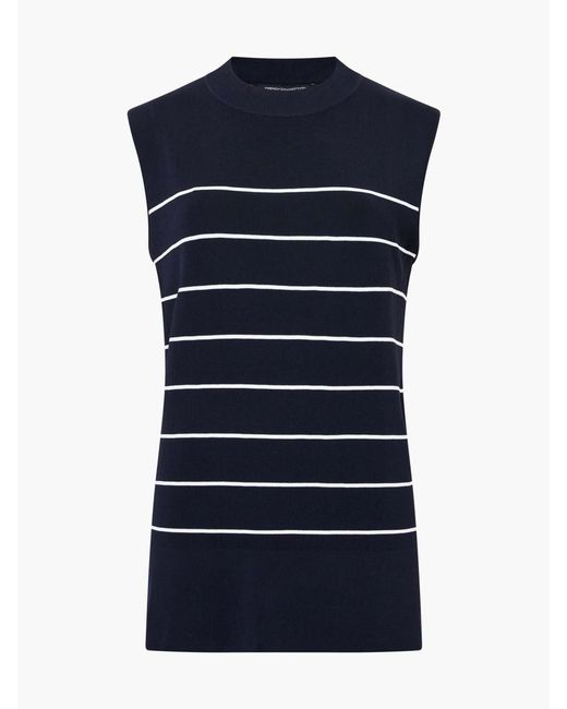 French Connection Blue Ottie Striped Vest