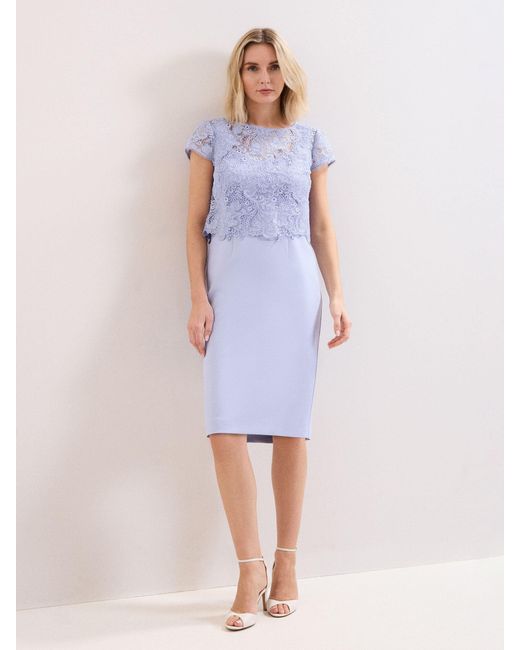 sachin and babi light blue dress Blue Phase Eight Talia Textured Midi Dress