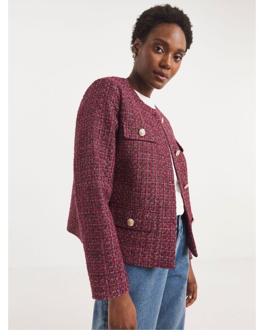 JD Williams Purple Boucle Jacket
