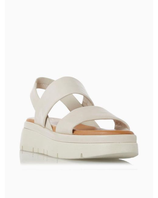 Dune Natural Location Wattierte Sandalen Mit Dicker Sohle