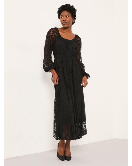 FatFace Black Fatface Maude Lace Midi Dress