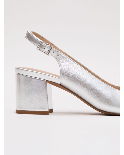 Phase Eight Blue Leather Block Heels