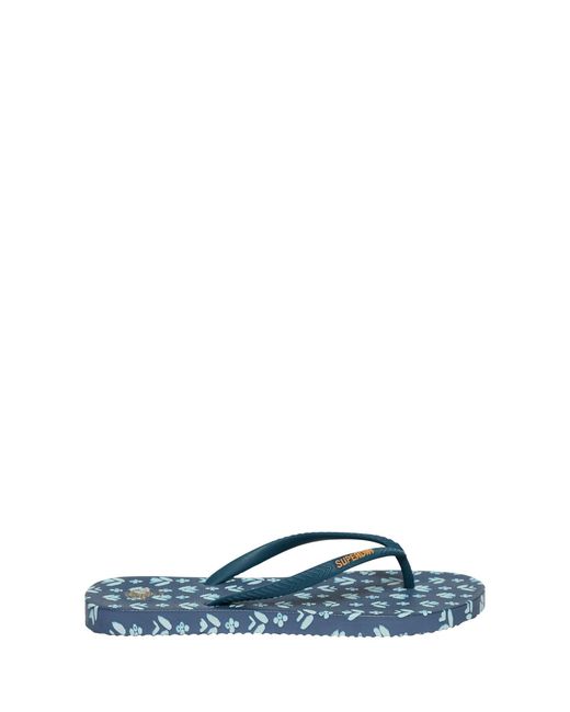Superdry Blue Printed Flip Flops