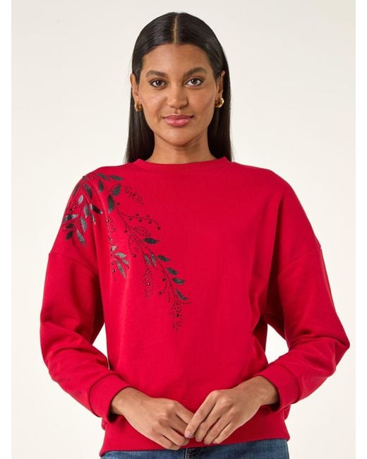 Roman Red Placement Print Jersey Stretch T-Shirt