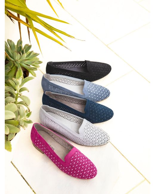 Pavers Blue Slip-On Shoes