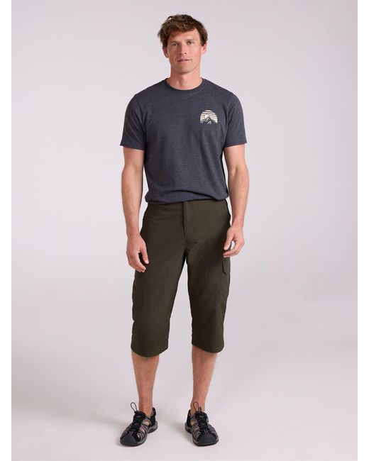 Mountain Warehouse Brown Explore Quick Drying Long Shorts for men