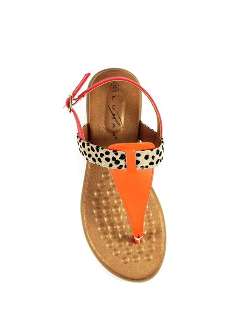Lunar Orange Gina Sandalen Mit Zehensteg