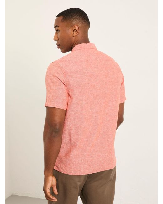 FatFace Pink Fatface Bugle Short Sleeve Shirt for men