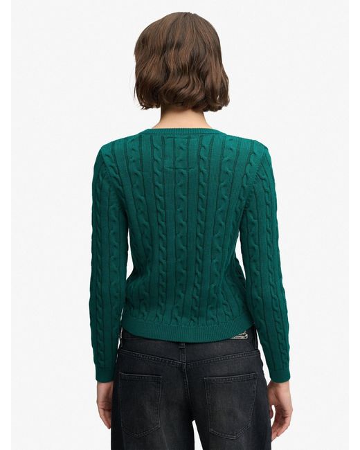 Superdry Green Essentials Cable Jumper