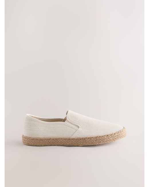 Next Textured Slip On Espadrilles in Natural für Herren