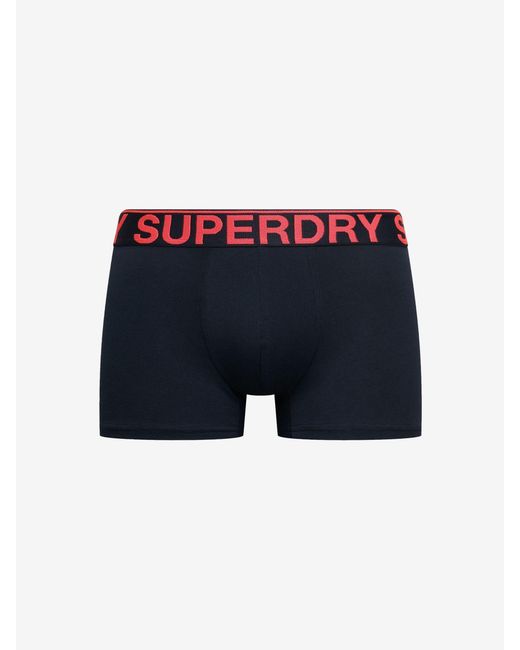Superdry Blue Trunks 3 Pack for men