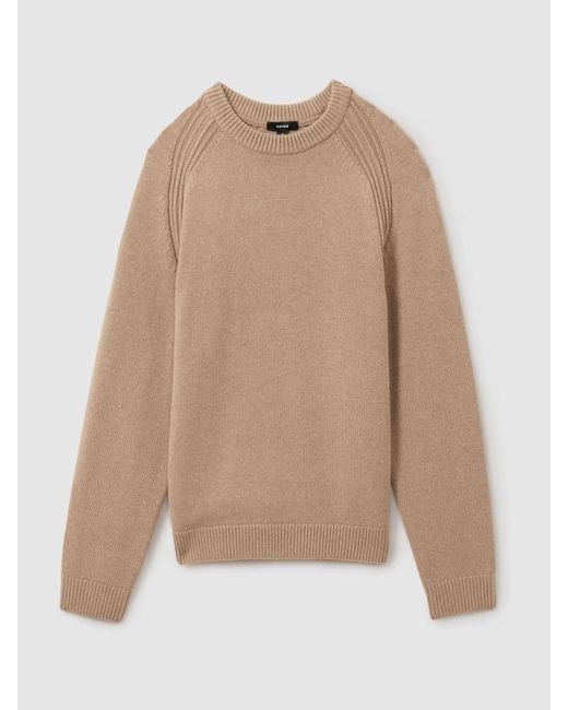 Reiss Cloud Pullover Aus Wollmischung Mit Raglanärmelnmittel in Brown für Herren