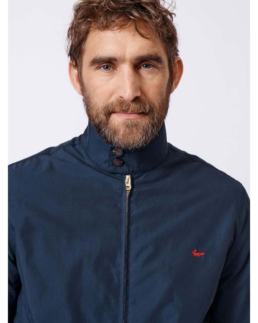 aubi Blue Authorpe Harrington Jacket for men