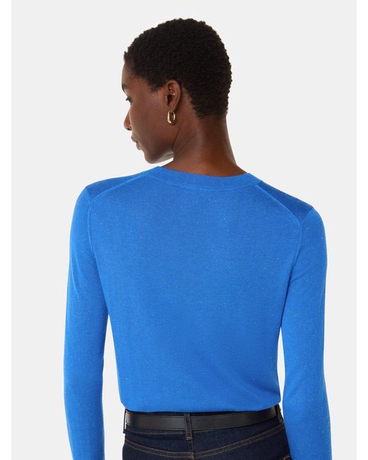 Whistles Blue Annie Sparkle Pullover Mit Rundhalsausschnitteu 34 (Uk 6)