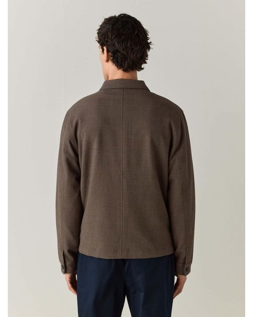 Next Brown N. Premium Check Chore Jacket for men